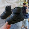 Invierno 2025 Nuevos Zapatos Grandes de Algodón para Niños Botines para Bebé Niños Botas de Nieve Gruesas Impermeables Cálidas Niñas