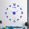 Reloj de Pared Acrílico de Mariposa Estéreo 3D Reloj Creativo DIY Entrada Sala de Estar Decoración de Dormitorio Reloj Adhesivo de Pared Reloj Espejo