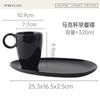 Taza de Café Cerámica Tres Colores Estilo Casual Taza para Espresso Latte Art Transfronteriza Europea Juego de Taza y Platillo para Café Italiano
