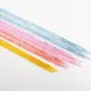 Herramientas de Tejer Aguja de Cristal de Cabeza Única Venta al por Mayor Bufanda Colorida Lana Acrílica Aguja Larga para Tejer Suéter Dropshipping