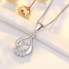 Colgante de plata de ley de imitación, estilo japonés y coreano, pequeño, fresco, a la moda, elegante, largo, elegante, con forma de gota de agua, collar para mujer, joyería