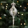 Pendente de Plástico Prateado de Formato Especial Transfronteiriço Galvanizado Brilhante Acessórios de Pingente de Árvore de Natal Decorações de Natal