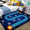Alfombra infantil de terciopelo de cristal al por mayor, estampado y teñido 3D, dibujos animados, dormitorio, alfombra de noche, alfombra para gatear para bebés, niños