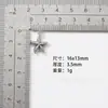 Acessórios DIY de liga metálica mais vendidos 16x13mm pingente de estrela-do-mar oceânica colar corrente de celular bolsa ornamento pendurado acessórios atacado