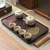 Conjunto de Chá Atacado com Bandeja de Chá Conjunto com Furo de Drenagem, Mesa de Chá Doméstica, Luxo Leve, Sensação de Alta Qualidade, Portátil, Bandeja de Chá Pequena Exquisite