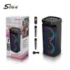 Sing-E Cqs-S6613 Novo Alto-falante de Festa Luz LED Bluetooth Sem Fio Portátil