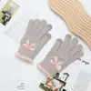 Guantes Cálidos Estilo Coreano para Invierno, Engrosados para Ciclismo, Separados por Dedos, a Prueba de Frío, Felpa de Cristal de Terciopelo para Pantalla Táctil, Lindos para Mujer Estilo Nuevo