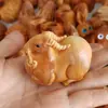Talla en Madera de Ciprés Ovejas de la Fortuna Adornos Oveja del Zodiaco Oveja Tang Madera Maciza Talla Mascota Cordero Lindo Decoraciones para el Hogar