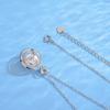 Collar de Perlas de Plata de Ley S925 Transfronterizo para Mujer, Colgante de Perla Redonda Estilo Europeo y Americano, Montura de Colgante de Perla al por Mayor, Plata 925