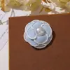 Frescor da Primavera e Fofo Tecido Cor Creme Camélia DIY Presilha Lateral Elástico de Cabelo Acessório de Cabelo Corsage Roupa Acessórios Florais