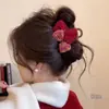Elegante pinza grande para el pelo para mujer, nuevo pinza de tiburón de felpa 2026, pinza para el pelo de la parte trasera de la cabeza, accesorio para peinar el pelo