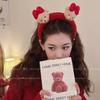 Bonita diadema de felpa roja de Corea del Sur para mujer, diadema de ala ancha de alta gama, joyería, tocado antideslizante, venta al por mayor