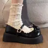 Zapatos de Encaje y Cuero Nuevos y Modernos para la Primavera 2025 con Lindo Moño, Zapatos Planos con Punta Redonda y Suela Suave