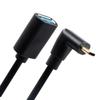 Codo chapado en oro USB hembra a TYPE-C macho para cable de transferencia de datos Adaptador de carga OTC Cable OTG Teléfono móvil Huawei
