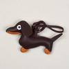 Pingente Dachshund Celebridade da Internet Chaveiro de Couro PU Chaveiro Fofo Acessórios para Bolsa/Roupa Chaveiro Chaveiro para Chave de Carro