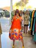 Ropa para Mujer Verano 2025 Transfronterizo Europeo y Americano Amazon Moda Vestido de Bolsillo Estampado Floral Cuello Solapa Manga Corta