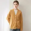 Capa Cárdigan de Hilo Floral Suelto para Mujer Kangbaolai Otoño/Invierno Nuevo Estilo 75% Cachemir 25% Seda de Morera