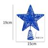 Venta al por mayor transfronteriza de adornos de hierro con forma de estrella de cinco puntas, lentejuelas en forma de estrella vertical de cinco puntas, suministros para diseño navideño
