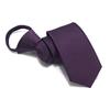 Corbata de lazo simétrica mejorada de 6 cm con cremallera, color liso, textura esmerilada, rayas, fácil de tirar
