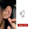 Aretes Pequeños de Trébol de Cuatro Hojas de la Suerte de Plata Pura S999, Aretes de Lóbulo, Cartílago, Aros para el Borde del Oído, Nuevo Estilo Verano 2026