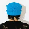 Loverboy Mismo Estilo que Wang Hedi Gorro Orejas de Cerdo Gato Tejido Gorro de Lana Coreano Nicho