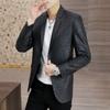 Traje Casual de Otoño para Hombre Chaqueta de Moda Estilo Coreano Nuevo Yuppie Guapo Soltero Oeste Estilista de Cabello Slim-fit Traje Pequeño