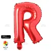 16 pulgadas Grande Rojo Perforado Imitación Hermoso Alfanumérico A~Z 0-9 Habitación de Boda Decoración de Cumpleaños Arreglo Globos