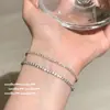 Pulseira Luxuosa Cravejada com Zircônia Fragmentos de Ouro Céu Estrelado Zircônia Banhada Pulseira de Diamante 18K