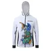 Roupas de Pesca com Proteção Solar e Capuz para Uso Externo no Verão, Seda de Gelo Personalizada, Secagem Rápida, Repelente de Insetos, Proteção UV, Leve, Impressível