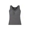 Chaleco térmico calefactor de grafeno para mujer, con copas incorporadas, cuello en V, sin costuras, tejido cepillado, adecuado para otoño e invierno, como capa base para abrigarse