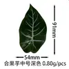 Hojas de Caladio Simuladas con Adhesivo Trasero, 10 cm, Accesorios para Colgar en la Pared DIY, Plantas Verdes Artificiales, Hojas de Potos, Hojas Verdes