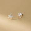 Brincos de Estrela do Mar com Diamante Nalan S925 Prata Esterlina Estilo Doce e Fresco Ins Design de Nicho Exquisite M05903