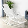 Mecedora de Ratán para Adultos, Silla Perezosa para Siesta en Sala de Estar y Balcón, Silla de Ocio para Personas Mayores, Mecedora para el Hogar al por Mayor