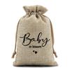 Bolsa de regalo transfronteriza para fiestas, bodas y despedidas de soltera, con temática de semillas, con cordón y bolsillo de lino.