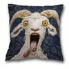 Comercio Exterior Temu Funda de Almohada Abstracta Oveja Gritando Hogar Sofá Cabecera Funda de Almohada de Broma Cojín Directo del Fabricante