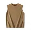 Camiseta sin mangas de gamuza de color liso, textura pesada, estilo americano, nueva, 240g, para hombre, verano 2026