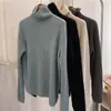 Suéter de cuello alto con pelo de mapache para mujer, engrosado para otoño e invierno, con un tacto lujoso, una capa base de punto de lana y un top de estilo europeo