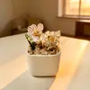 Vaso de Suculenta Esmaltado Zibo, Ornamento de Flor de Vidro, Planta Verde, Presente de Dia das Mães, Decoração Artesanal