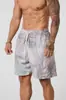 Youngla Nuevos Pantalones Cortos Deportivos para Hombre con Estampado Integral, Sueltos, para Fitness, Secado Rápido, Transpirables, de Entrenamiento, para Playa