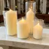 Copa de Vidrio Transparente para Velas Transfronteriza, Taza Vacía Transparente, Tapa a Prueba de Viento, Juego de Tres Piezas, Copa para Velas de Aromaterapia, Copa de Vidrio para Velas Resistente a Altas Temperaturas