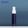 Botella de spray de plástico transparente de 30 ml, con rayas blancas, para muestra de cosméticos, para viaje, embalaje Xumin