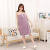 Coral Fleece Vestido de Banho Soft Thick Absorvente Bonito Bow Pocket Toalha de Banho Wearable Toalha Sling Vestido de Banho