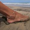 Joyería transfronteriza europea y estadounidense, foto callejera con personalidad, moda, tobillera de cuentas totalmente hecha a mano, accesorios para mujer