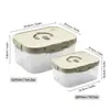 Conjunto de 5 Caixas Organizadoras de Geladeira Transfronteiriças, Caixas Organizadoras Empilháveis, Seguras para Micro-ondas, Recipientes Selados de Grande Capacidade para Cozinha Atacado