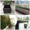 Maceta para Verduras de Hogar Balcón Rectangular Extra Grande Caja de Plantación para Exterior Caja para Verduras Maceta de Plástico para Flores para Hogar Jardinera