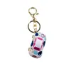 Chaveiro de Metal de Besouro Strass para Carro Pingente Criativo Personalizado Liga de Zinco Desenho Animado Decoração de Bolsa de Carro