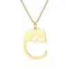 Yiwu pequena fábrica de joias moda direta simples senhoras gatinho série 304 material aço inoxidável colar