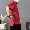 T-shirt de bolso masculina de verão 2024 Nova T-shirt casual de manga curta elegante All-match bonito pescoço redondo solto camiseta respirável