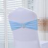 Correa decorativa elástica para respaldo de silla al por mayor Hebilla de flor con taladro correa para silla de hotel boda juego de mesa y silla con hebilla de taladro