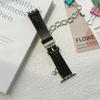 Compatible con la nueva correa degradada Apple S9, Applewatch8763SE, generación 8763, con borde abierto y cuentas de piel de vaca brillante de 45 mm.